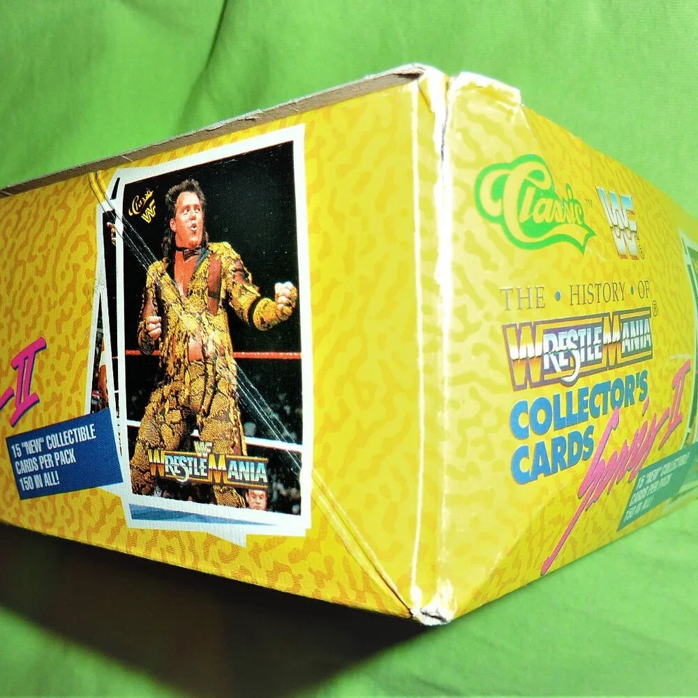 Classic WWF Wrestlemania Series II 34 sealed packs & box vintage wrestling cards